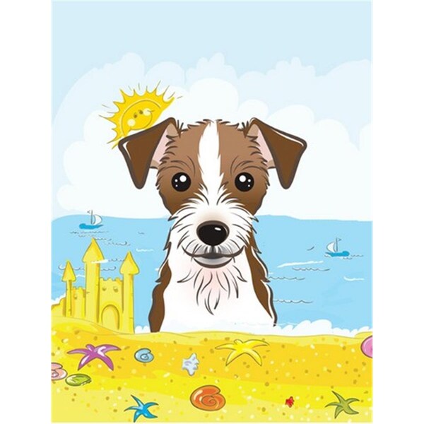 Patioplus Jack Russell Terrier Summer Beach Flag Garden - PA633085