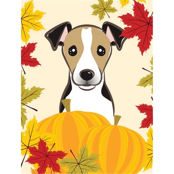 Patioplus Jack Russell Terrier Thanksgiving Flag Garden - PA633084