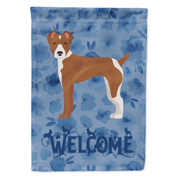 Carolines Treasures 28 x 0.01 x 40 in. Rat Terrier Welcome Flag Canvas House Size - CK6043CHF