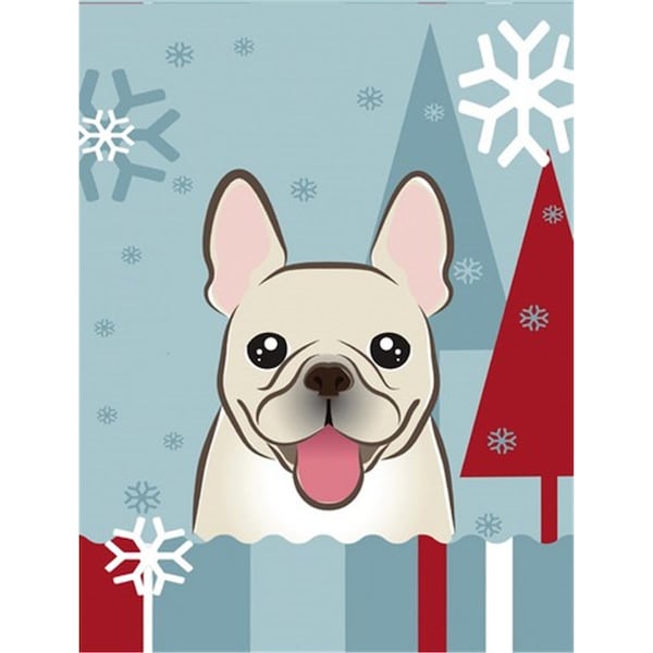 Patioplus Winter Holiday French Bulldog Flag Garden Size - PA720176