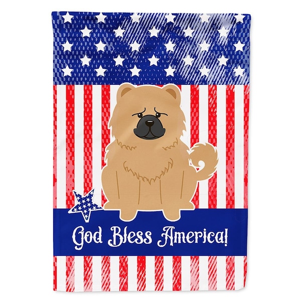 Carolines Treasures Patriotic USA Chow Chow Cream Flag Canvas House Size - BB3139CHF