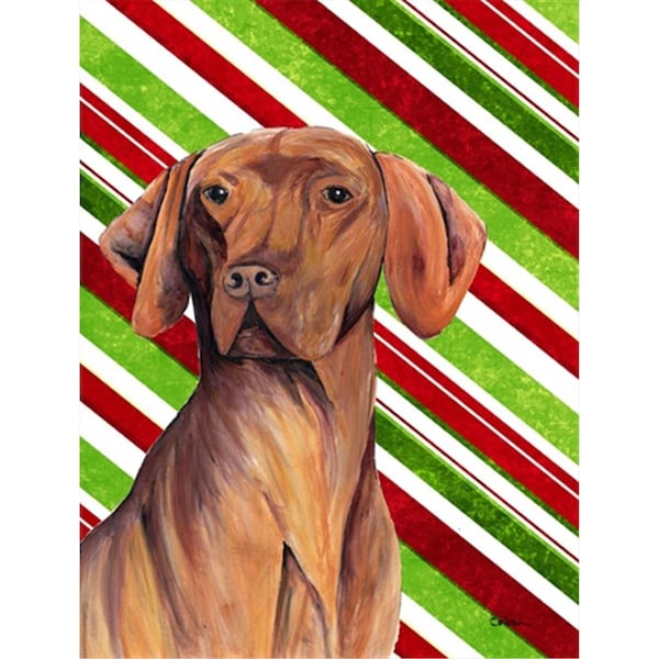 Patioplus Vizsla Candy Cane Holiday Christmas Flag - Garden Size; 11 x 15 in. - PA246518