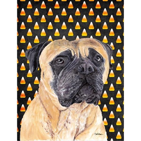 Patioplus Mastiff Candy Corn Halloween Portrait Flag - Garden Size - PA251241