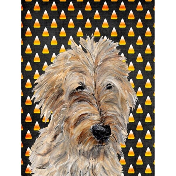 Patioplus Golden Doodle 2 Candy Corn Halloween Flag Garden Size - PA246964