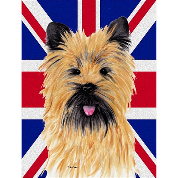 Patioplus Cairn Terrier With English Union Jack British Flag Flag Garden Size - PA253326