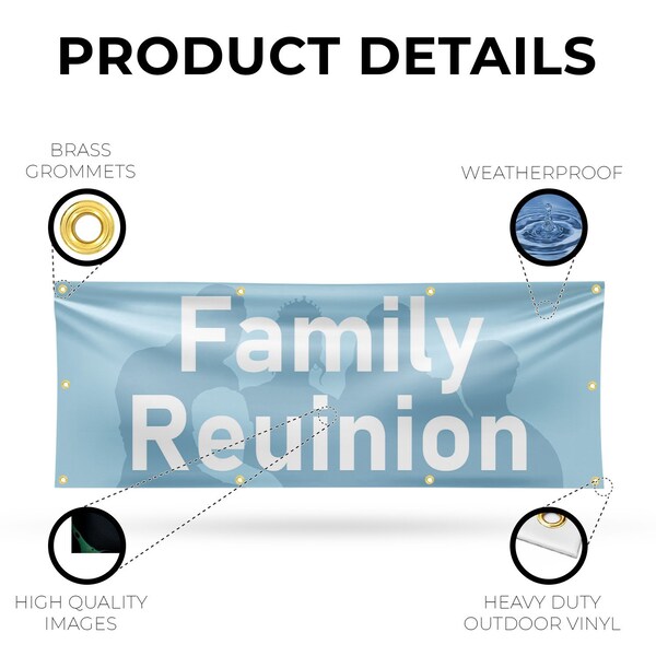 Signmission Family Reunion, 36 Inch x 96 Inch, Vinyl Banner - B-96-30571