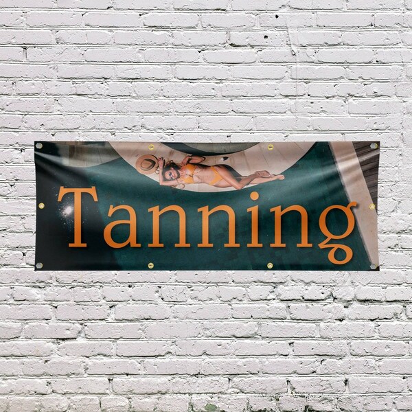 Signmission Tanning, 36 Inch x 96 Inch, Vinyl Banner - B-96-30879