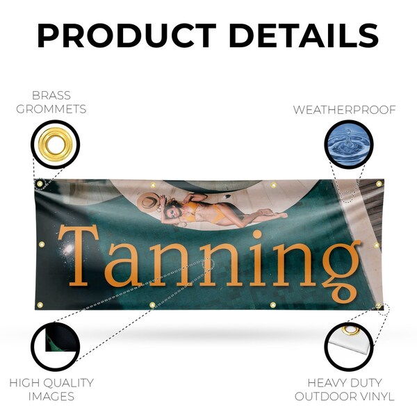 Signmission Tanning, 36 Inch x 96 Inch, Vinyl Banner - B-96-30879