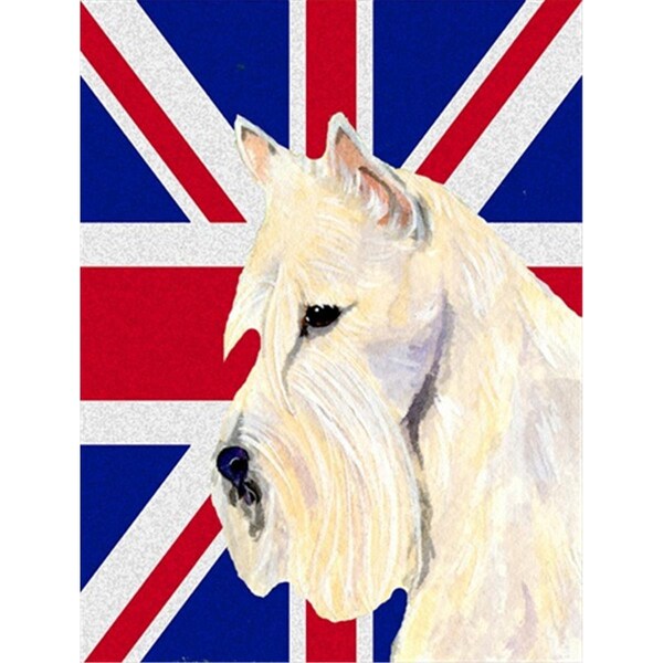 Patioplus Scottish Terrier Wheaten With English Union Jack British Flag Flag Garden Size - PA253450