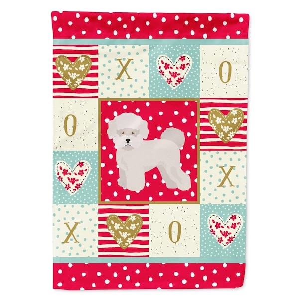 Carolines Treasures 11 x 0.01 x 15 in. Bichon Frise No.2 Love Garden Flag - CK5814GF