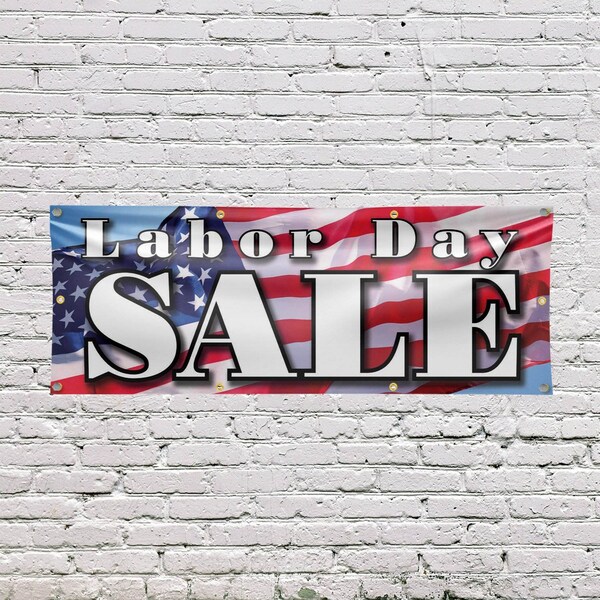 Signmission Labor Day Sale, 36 Inch x 96 Inch, Vinyl Banner - B-96-30722