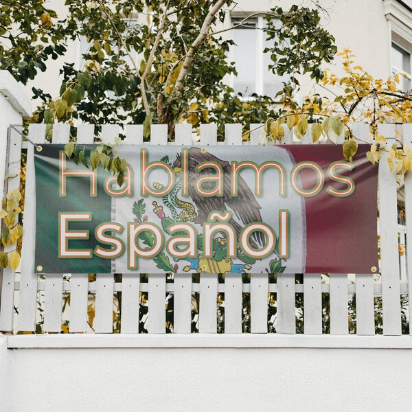Signmission Hablamos Espanol, 24 Inch x 72 Inch, Vinyl Banner - B-72-30685