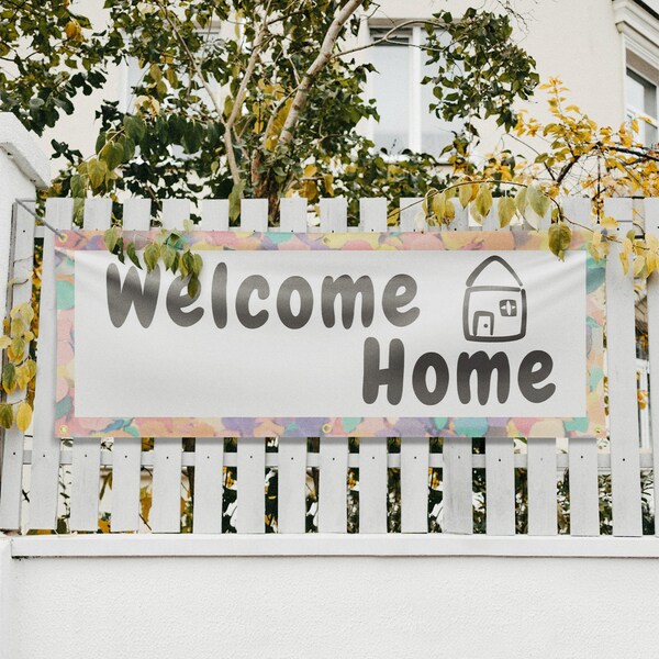 Signmission Welcome Home, 24 Inch x 72 Inch, Vinyl Banner - B-72-30937