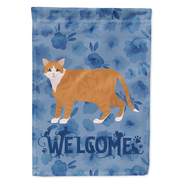 Carolines Treasures 11 x 0.01 x 15 in. European Shorthair No.1 Cat Welcome Flag Garden Size - CK4883GF