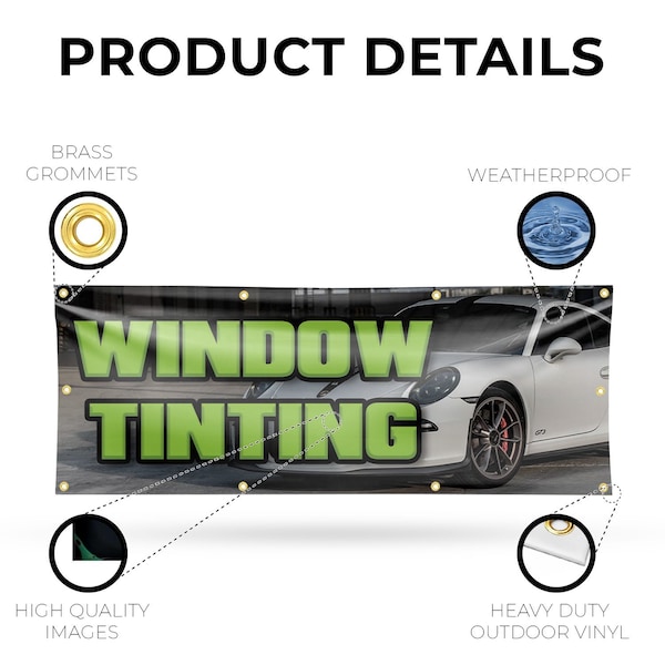 Signmission Window Tinting, 36 Inch x 96 Inch, Vinyl Banner - B-96-30945