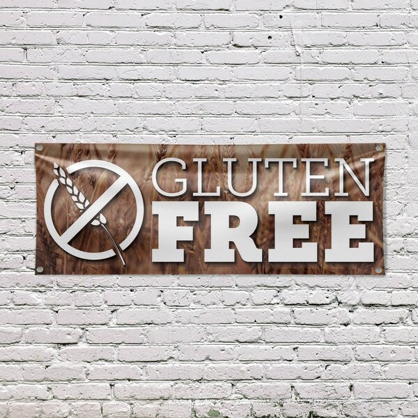 Signmission Gluten Free, 18 Inch x 48 Inch, Vinyl Banner - B-30671