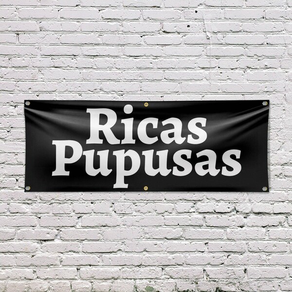 Signmission Ricas Pupusas, 24 Inch x 72 Inch, Vinyl Banner - B-72-30835