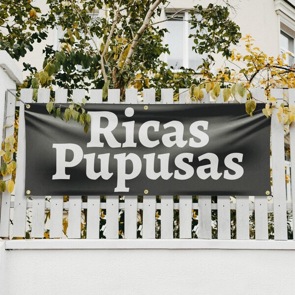 Signmission Ricas Pupusas, 24 Inch x 72 Inch, Vinyl Banner - B-72-30835