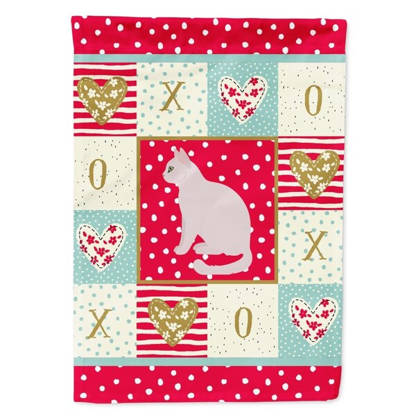 Carolines Treasures 28 x 0.01 x 40 in. Burmilla No.2 Cat Love Canvas House Flag - CK5750CHF
