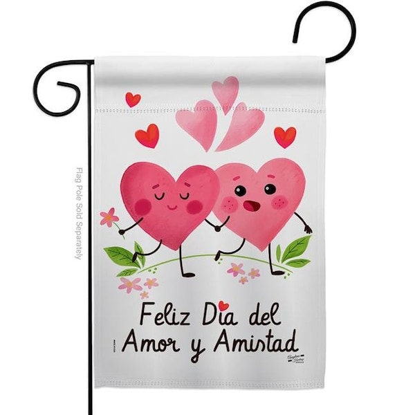 Angeleno Heritage Angeleno Heritage G135383-BO 13 x 18.5 in. Feliz Da del amor Garden Flag with Spring Valentines Double-Sided Decorative Vertical House Decoration Banner Yard Gift - G135383-BO