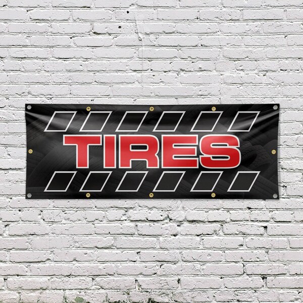Signmission Tires, 48 Inch x 120 Inch, Vinyl Banner - B-120-30894