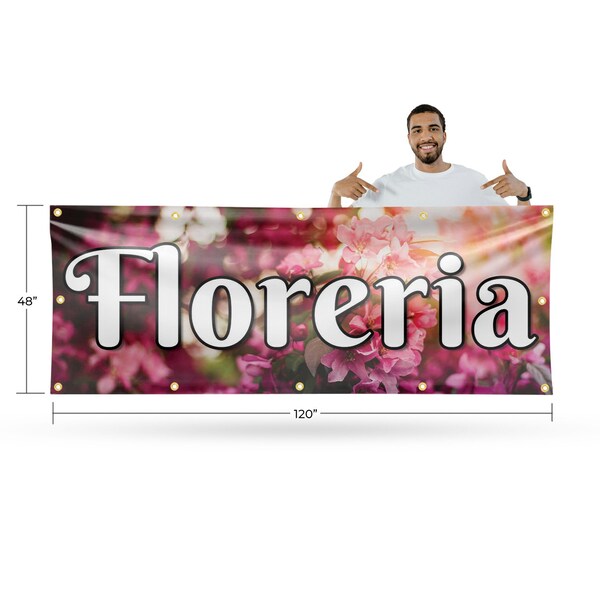 Signmission Floreria, 48 Inch x 120 Inch, Vinyl Banner - B-120-30636