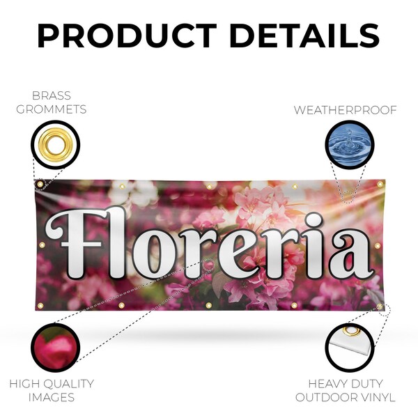 Signmission Floreria, 48 Inch x 120 Inch, Vinyl Banner - B-120-30636