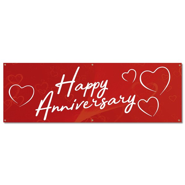 Signmission Happy Anniversary, 24 Inch, Banner - B-72-30389