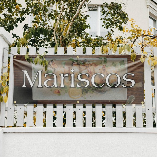 Signmission Mariscos, 24 Inch x 72 Inch, Vinyl Banner - B-72-30731