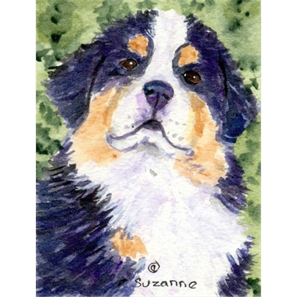Carolines Treasures 28 x 40 In. Bernese Mountain Dog Flag Canvas- House Size - SS8837CHF