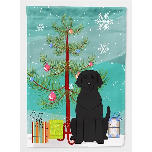 Patioplus Merry Christmas Tree Black Labrador Flag Canvas House Size - PA2550176