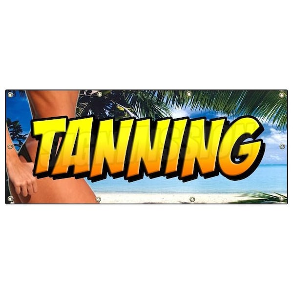 Signmission TANNING BANNER SIGN tan beauty salon spa bed signs spray - B-96 TANNING