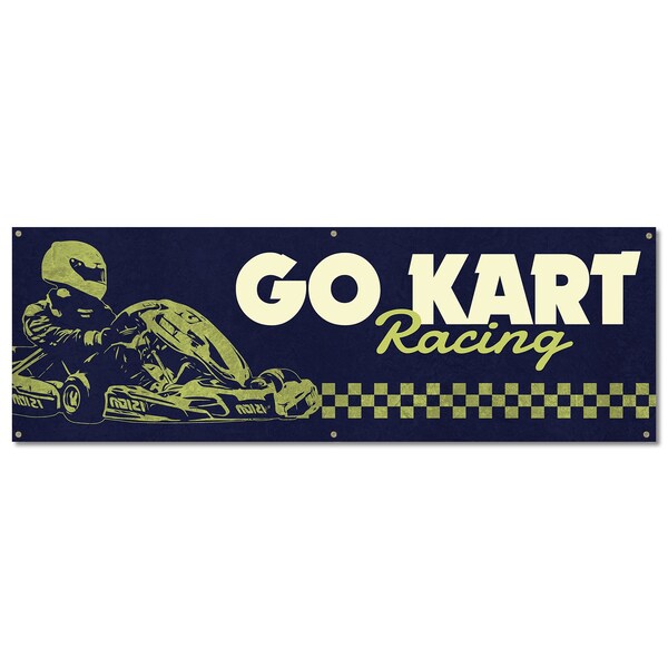 Signmission Go Kart Racing, 24 Inch, Banner - B-72-30382