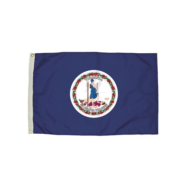Flagzone Durawavez Nylon Outdoor Flag, Virginia, 3 Ft. x 5 Ft. - 2452051