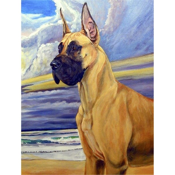 Patioplus Fawn Great Dane at the beach Flag - Garden Size; 11 x 15 in. - PA730405