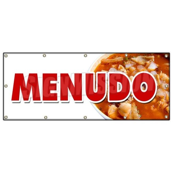 Signmission MENUDO BANNER SIGN traditional mexican soup pancita stew tortillas hot - B-120 MENUDO