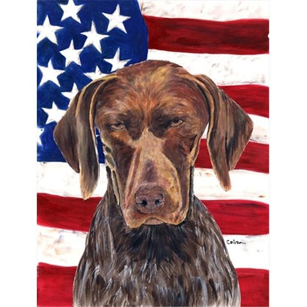 Patioplus Usa American Flag With German Shorthaired Pointer Flag - Garden Size - PA631094