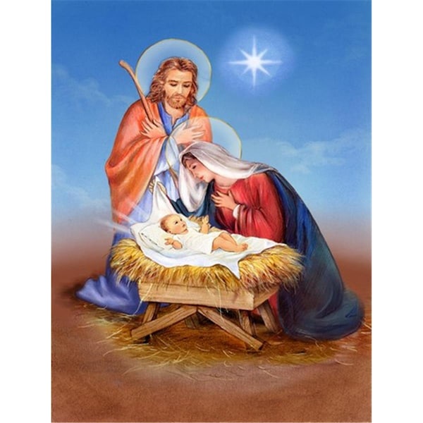 Patioplus Christmas Nativity Flag Canvas House Size - PA2556916