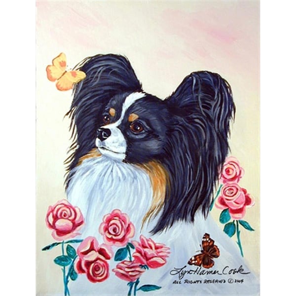 Carolines Treasures 11 x 15 in. Papillon Garden Size Flag - 7236GF