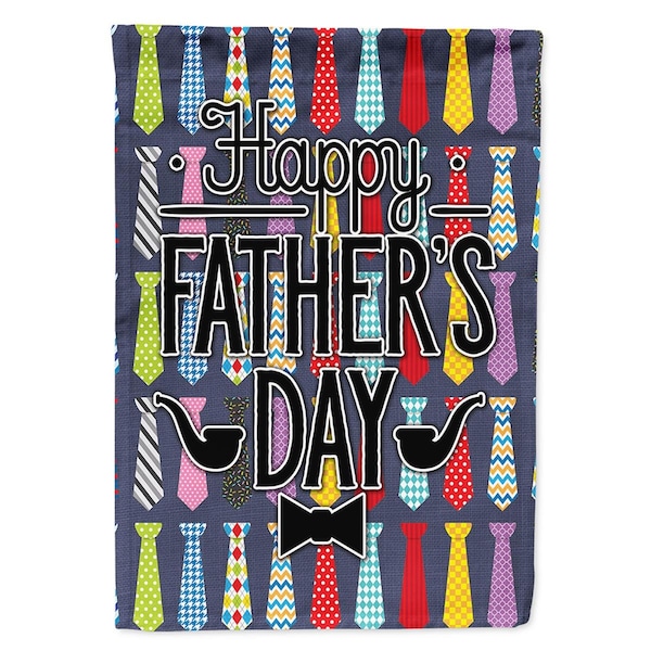 Carolines Treasures Happy Fathers Day Neckties Bright Garden Size Flag - BB5438GF