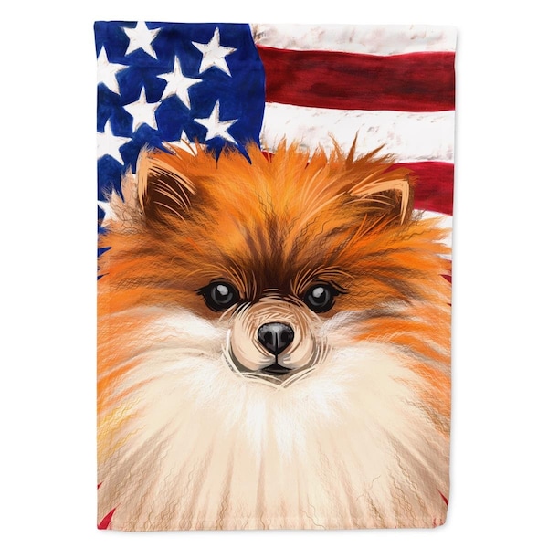 Carolines Treasures German Spitz Dog American Garden Flag - 11 x 0.01 x 15 in. - CK6538GF