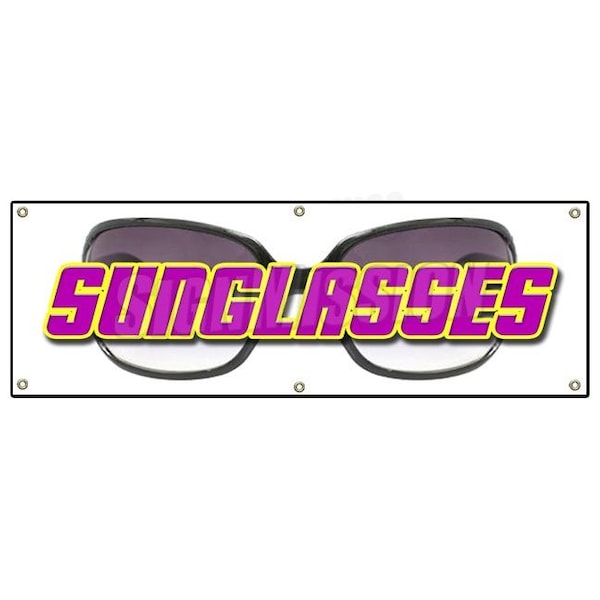 Signmission SUNGLASSES BANNER SIGN sunglass store sale signs sun glasses name brand - B-72 SUNGLASSES