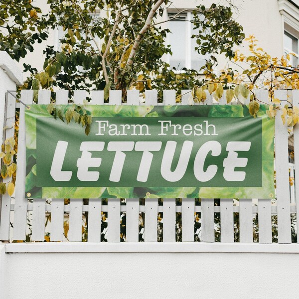 Signmission Farm Fresh Lettuce, 24 Inch x 72 Inch, Vinyl Banner - B-72-30600