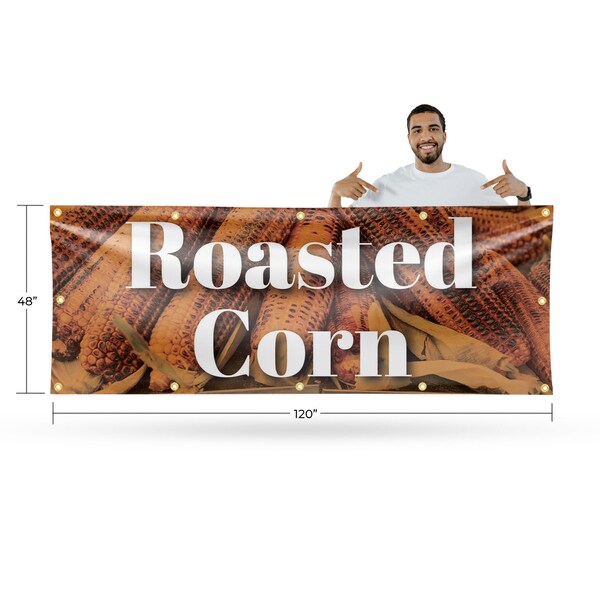 Signmission Roasted Corn, 48 Inch x 120 Inch, Vinyl Banner - B-120-30837