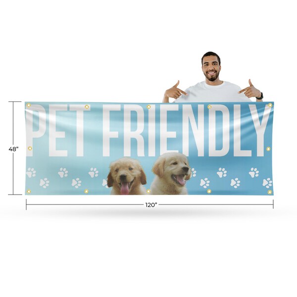 Signmission Pet Friendly, 48 Inch x 120 Inch, Vinyl Banner - B-120-30784