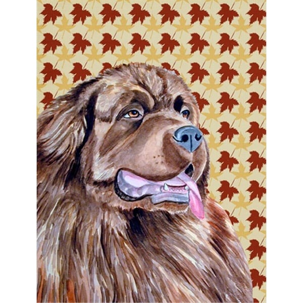 Patioplus 11 x 15 In. Newfoundland Fall Leaves Portrait Flag, Garden Size - PA2554742