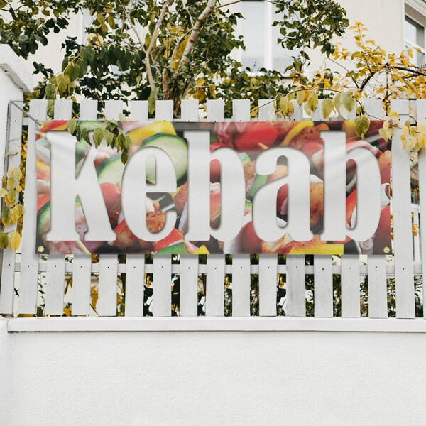 Signmission Kebab, 18 Inch x 48 Inch, Vinyl Banner - B-30716