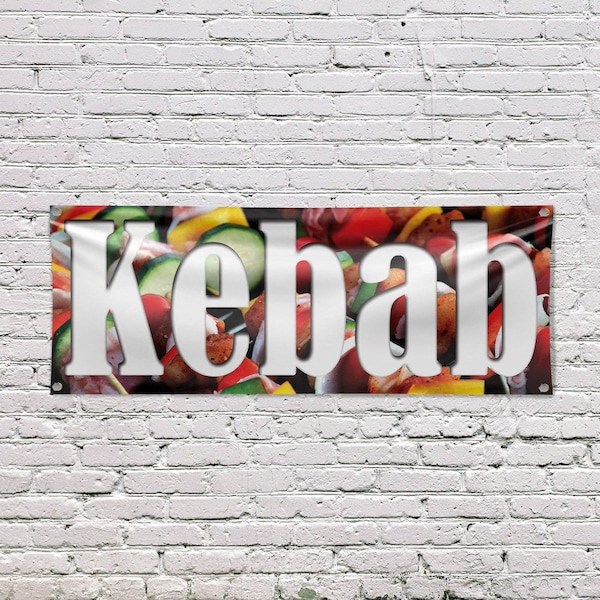 Signmission Kebab, 18 Inch x 48 Inch, Vinyl Banner - B-30716