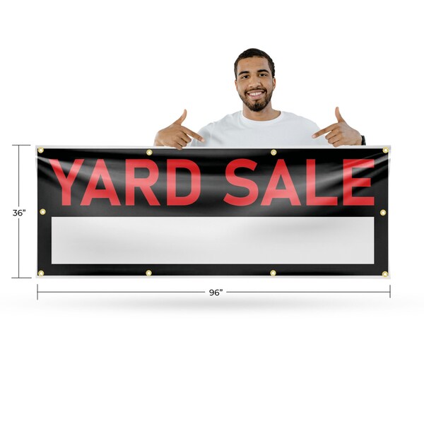 Signmission Yard Sale, 36 Inch x 96 Inch, Vinyl Banner - B-96-30949