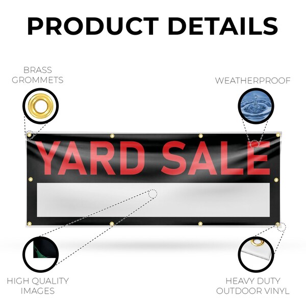 Signmission Yard Sale, 36 Inch x 96 Inch, Vinyl Banner - B-96-30949